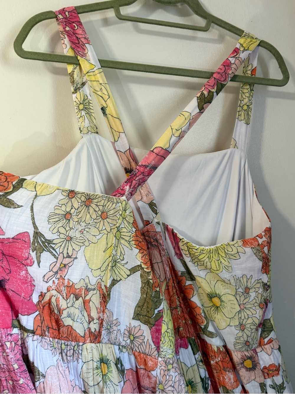 Lane Bryant Floral Maxi Dress in Pink, Orange & White - Picture 7 of 8